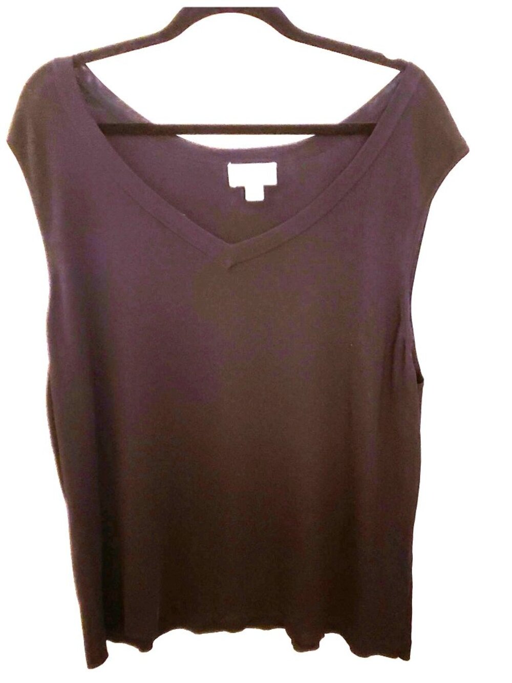 Talbots Black Rayon/Nylon Knit Sleevess Top Size 3X EUC